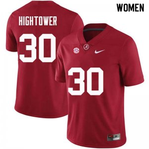 NCAA Women's Alabama Crimson Tide #30 Dont'a Hightower Stitched College Nike Authentic Crimson Football Jersey QP17Y58XH